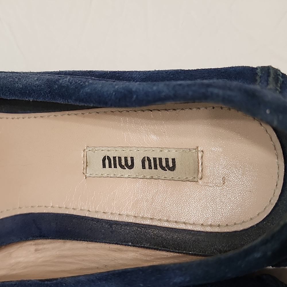 Miu Miu Blue Calzature Donna Loafers Flats - Picture 5 of 13